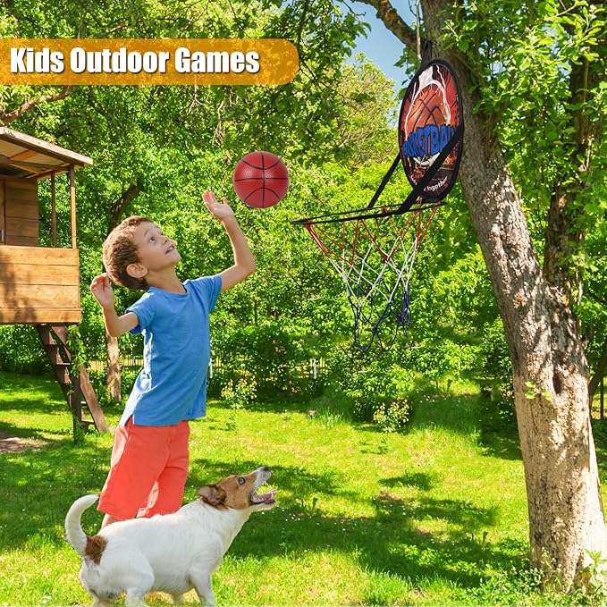 2 in 1 Basketball Hoop and Dart Board, 14" Dart Board for Kids, Basketball Hoop for Kids Toddlers, Sports & Outdoor Play, Birthday Gift Toys for 3 4 5 6 7 8 9 10 Year Old Boys Girls Kids, Party Favors-StrideForce Fitness