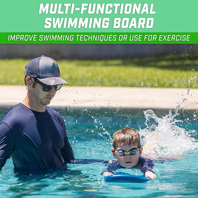 GoSports Swim Kickboard for Swimming Training - Choose Adult Size or Kids Size - X5 Pool Exercise Kickboard-StrideForce Fitness