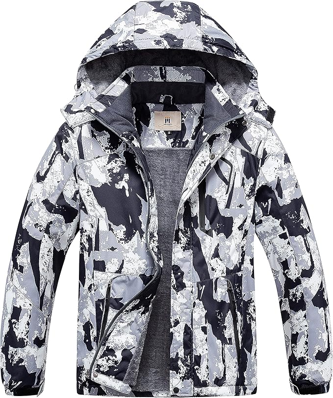 CREATMO US Men's Mountain Waterproof Ski Jacket - Windproof Snowboarding Warm Winter Coat Raincoat-StrideForce Fitness