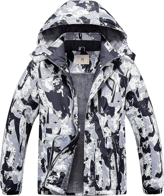 CREATMO US Men's Mountain Waterproof Ski Jacket - Windproof Snowboarding Warm Winter Coat Raincoat-StrideForce Fitness