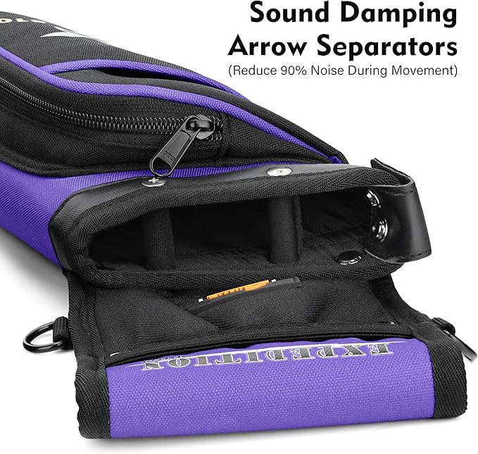 SUNYA X510 Field & Competition Hip Arrow Quiver | 3-Slot Noise-Free Archery Quiver with Sturdy Storage System (42x18cm)-StrideForce Fitness