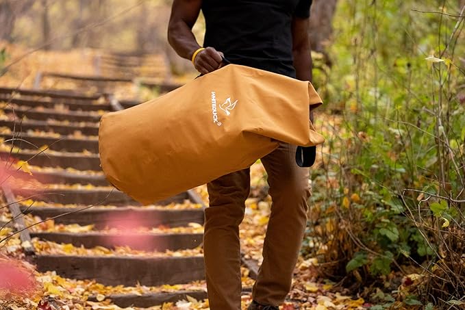 WHITEDUCK 25"x42" (430L) Top Load Canvas Duffel Bag – Military-Grade, Tear-Proof & Weatherproof, Heavy Duty for Travel, Outdoors & Military Use, with Padlock Compatibility, 5 Colors-StrideForce Fitness