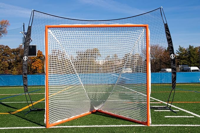 Velocity - Lacrosse Goal - Portable Steel Frame with Black Net, Perfect for Youth and Adult Training, Backyard Design-StrideForce Fitness