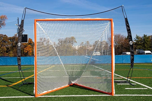Velocity - Lacrosse Goal - Portable Steel Frame with Black Net, Perfect for Youth and Adult Training, Backyard Design-StrideForce Fitness