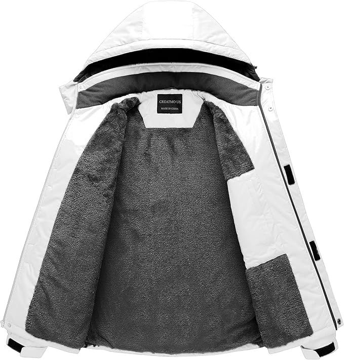 CREATMO US Men's Mountain Waterproof Ski Jacket - Windproof Snowboarding Warm Winter Coat Raincoat-StrideForce Fitness