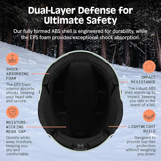 Retrospec Comstock Ski Helmet - Snowboard Helmet for Adults & Youth - Adjustable Fit Snow Helmet with Protective Shell and Breathable Vents for Men, Women, Boys & Girls-StrideForce Fitness