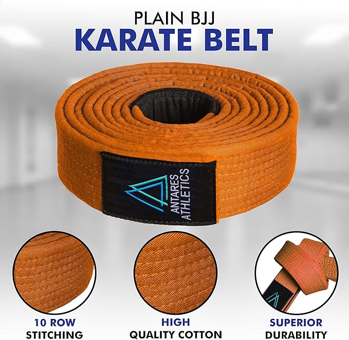 BJJ Belt for Men & Women Brazilian Jiu Jitsu Belt with Ranking Stripes Sleeve Bar Kids Jiu Jitsu Gi Belt-StrideForce Fitness