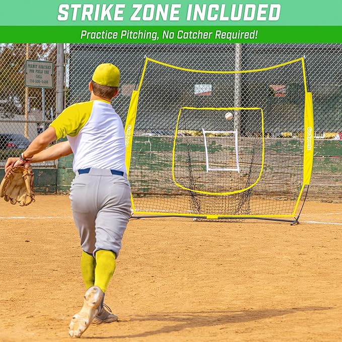 GoSportsGoSports Team Tone 7' x 7' Baseball & Softball Practice Hitting & Pitching Nets in Team Colors-StrideForce Fitness