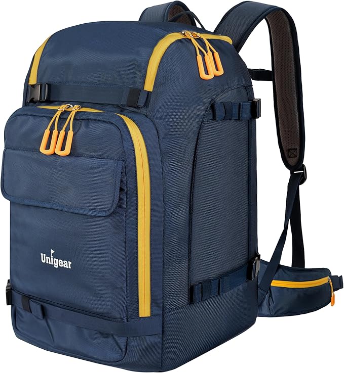 Unigear Ski Boot Bag, 70L Ski Boot Travel Backpack for Ski Helmet, Goggles, Gloves, Skis, Snowboard & Accessories（Blue）-StrideForce Fitness