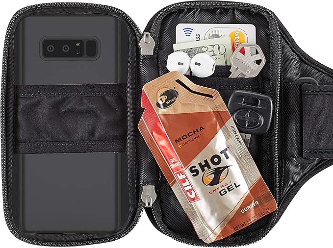 Sporteer Velocity V8 Running Armband - Compatible with iPhone 16 Pro Max, 16 Plus, 15/14 Pro Max, 16/15/14 Pro, iPhone 16/15/14, Galaxy S24+, S23 Plus, Pixel, & Many More Cell Phones - FITS Cases-StrideForce Fitness