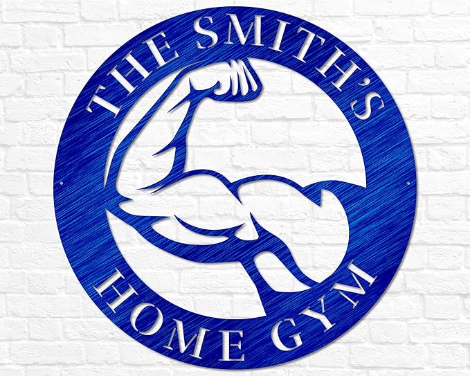 Metal Fitness Sign | Custom Home Gym Sign | Weightlifting Gift | Workout Room Decor | Gym Wall Art | Cross Fit Sign | Fitness Gift-StrideForce Fitness