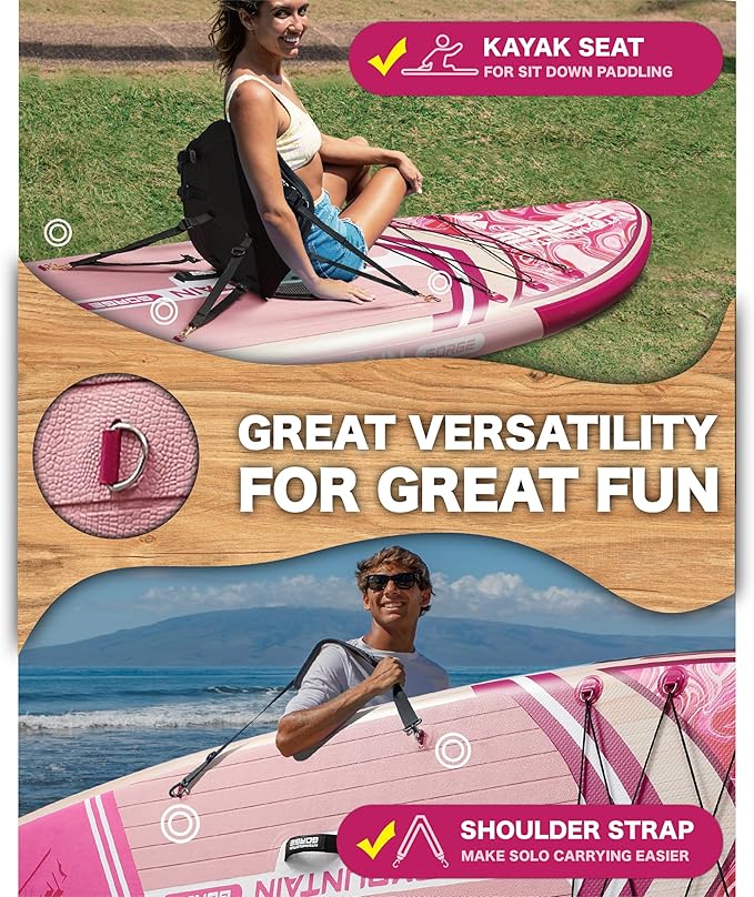 11'x34 Ultra Wide Paddleboard, Inflatable SUP&430lb Capacity for All Skill, Stand-up Paddle Board for Yoga/Family, EVA Deck, US Fin, High-Pressure Pump, 100L Bag, Safety Leash-StrideForce Fitness