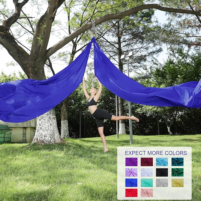 Aerial Silks 11 Yards Aerial Silks For Home Aerial Yoga Swing Aerial Yoga Hammock Swing Aerial Silk For Gymnastics-StrideForce Fitness