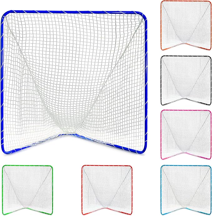 Velocity - Lacrosse Goal - Portable Steel Frame with Black Net, Perfect for Youth and Adult Training, Backyard Design-StrideForce Fitness