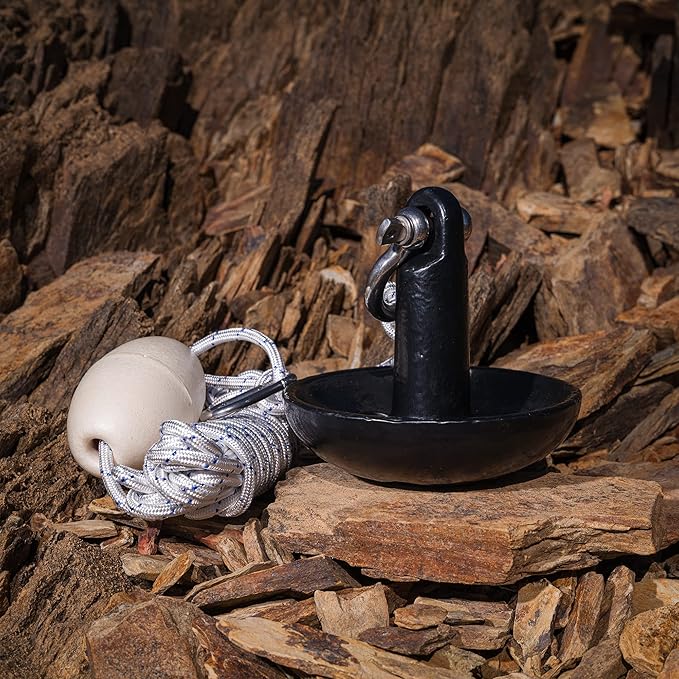 Newport Premium 15lb Mushroom Anchor Kit w/Bag, Rope, Buoy, & Stainless Hardware-StrideForce Fitness