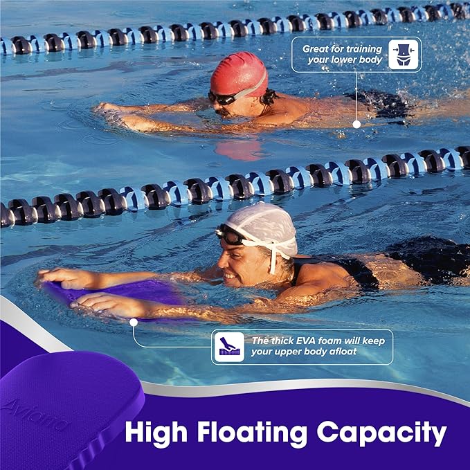 Kickboard Adult & Youth Swim Buoy Aid Leg Kick Exercise Training Float for Swimming Pool or Open Water Foam Equipment | High Buoyancy | Non-Slip | EVA Material & BPA Free-StrideForce Fitness