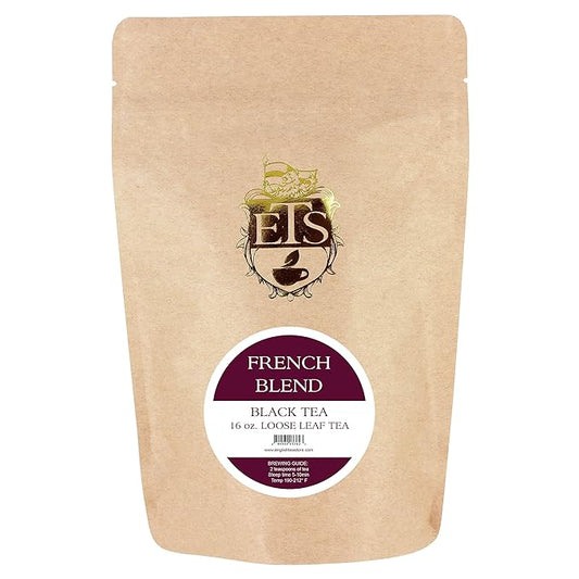 French Blend Loose Leaf Tea Pouches - 4oz | Lavender Rose Jasmine Black Green Tea | Floral Romantic French Cafe Style | Assorted Tea From Assam Ceylon Kenya Provence China-StrideForce Fitness