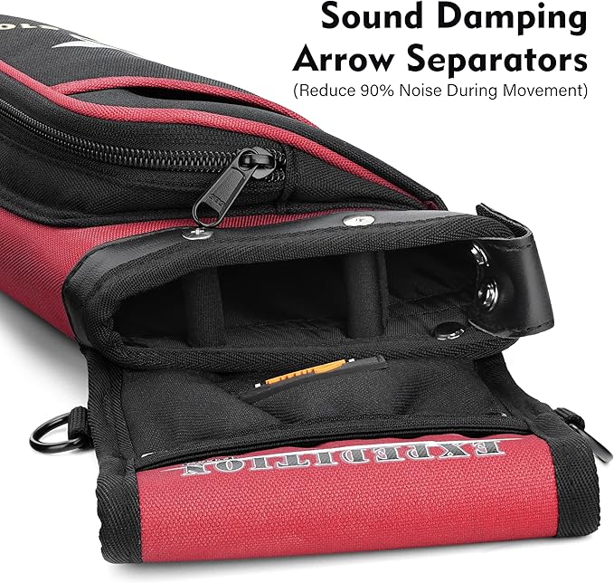 SUNYA X510 Field & Competition Hip Arrow Quiver | 3-Slot Noise-Free Archery Quiver with Sturdy Storage System (42x18cm)-StrideForce Fitness