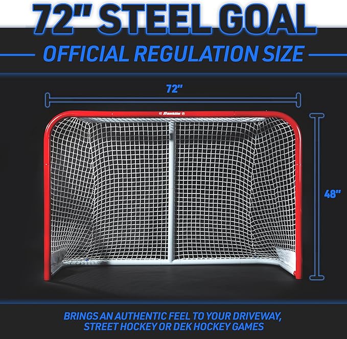 Franklin Sports Street Hockey Goal - Official Regulation Steel Hockey Net - Street Hockey Goal Set-StrideForce Fitness