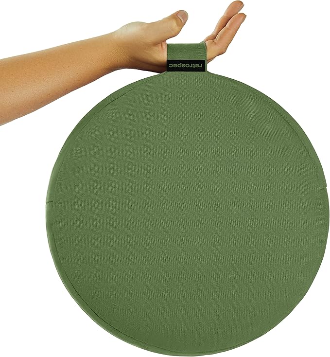 Retrospec Sedona Zafu Meditation Cushion Filled w/Buckwheat Hulls - Yoga Pillow for Meditation Practices - Machine Washable 100% Cotton Cover & Durable Carry Handle, Round-StrideForce Fitness