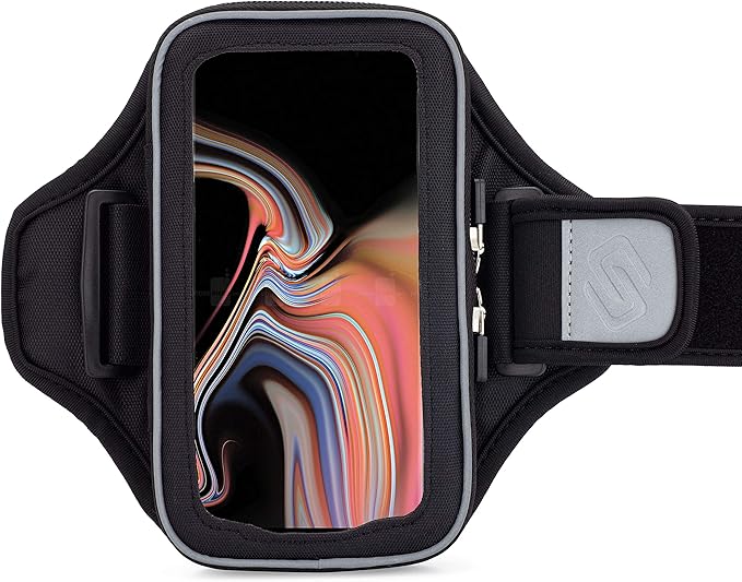 Sporteer Velocity V8 Running Armband - Compatible with iPhone 16 Pro Max, 16 Plus, 15/14 Pro Max, 16/15/14 Pro, iPhone 16/15/14, Galaxy S24+, S23 Plus, Pixel, & Many More Cell Phones - FITS Cases-StrideForce Fitness