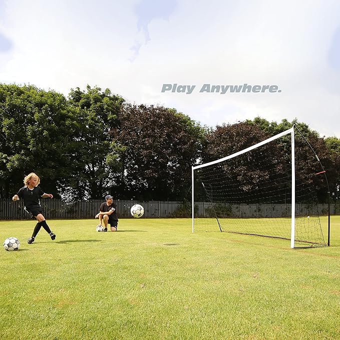 QUICKPLAY Kickster Soccer Goal Range – Ultra Portable | Quick and Easy Set Up | Includes Net and Carry Bag | Available in 7 Sizes | Backyard Soccer Net for Kids & Adults [Single Goal]-StrideForce Fitness