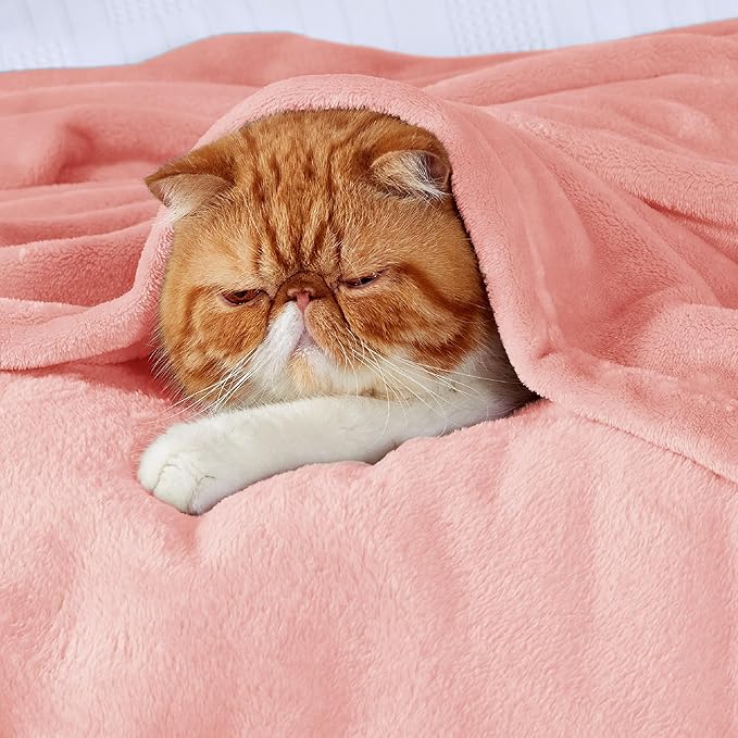 Bedsure Fleece King Size Blankets for Bed Pink - Soft Lightweight Plush Cozy Fuzzy Luxury Microfiber, 108x90 inches-StrideForce Fitness
