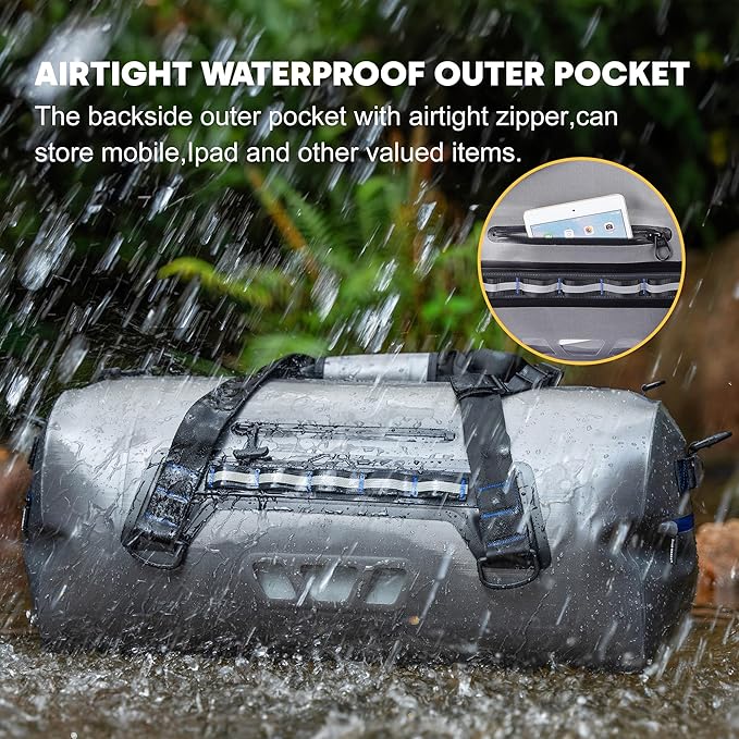 WILD HEART Waterproof Dry Duffel Bag Airtight TPU Dry Bag for Motorcycle, Kayaking, Rafting, Skiing, Travel, Hiking, Camping…-StrideForce Fitness