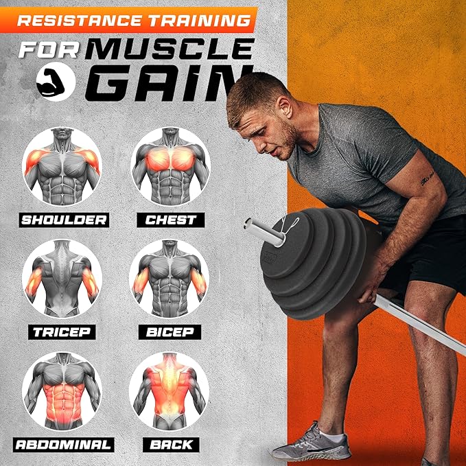 Yes4All Standard 1" Cast Iron Weight Plate - Ideal for Strength Training - Multiple Weight: 5LB to 25LB (Single & Set of 4)-StrideForce Fitness