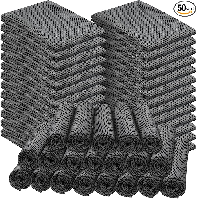 Shellwei 50 Pcs Cooling Towel 40 x 12 Inch Microfiber Workout Towels Breathable Chilly Towel Ice Cool Cold Towels Bulk Fast Drying Absorbent Sweat Rag for Neck Yoga Sports Golf Gym-StrideForce Fitness