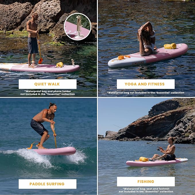 Inflatable Paddle Board for Adults with Accessories Included, Oar, Fins, Pump. Stand Up Paddleboard Great Stability and Resistance. 10’ x 33" x 5.9", Maximum Load 286 lb-StrideForce Fitness