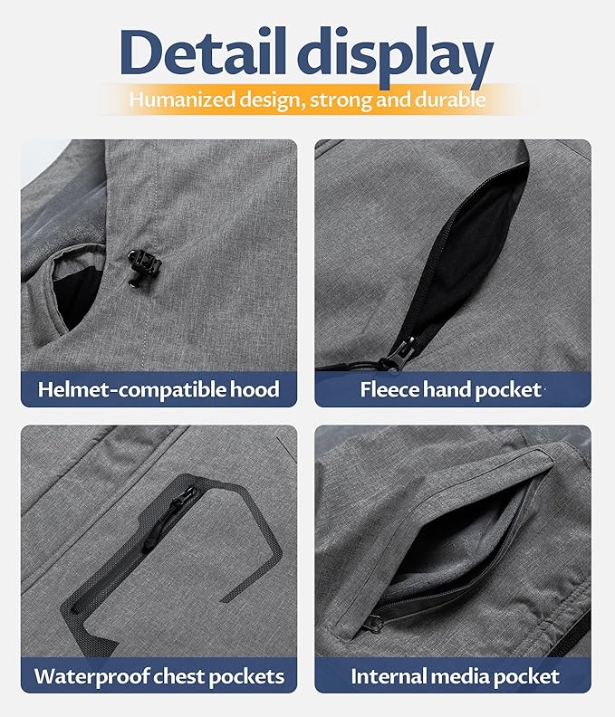 CREATMO US Men's Mountain Waterproof Ski Jacket - Windproof Snowboarding Warm Winter Coat Raincoat-StrideForce Fitness