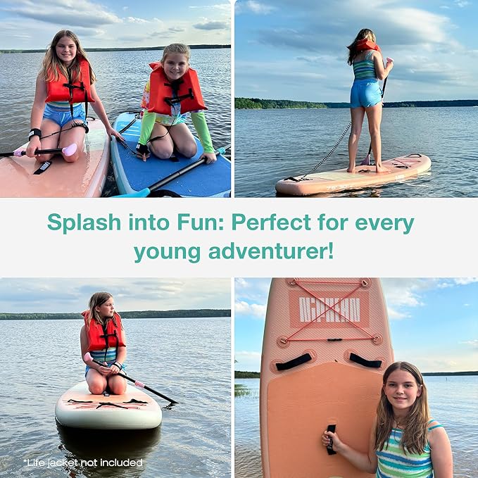 Niphean Inflatable Stand Up Paddle Board with SUP Accessories, Anti-Slip EVA Deck, 10’6’’ Inflatable Paddle Boards for Adults & Youth of All Skill Levels-StrideForce Fitness