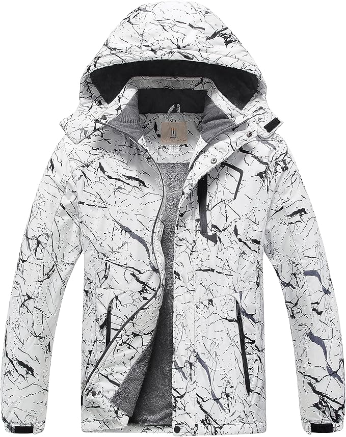 CREATMO US Men's Mountain Waterproof Ski Jacket - Windproof Snowboarding Warm Winter Coat Raincoat-StrideForce Fitness