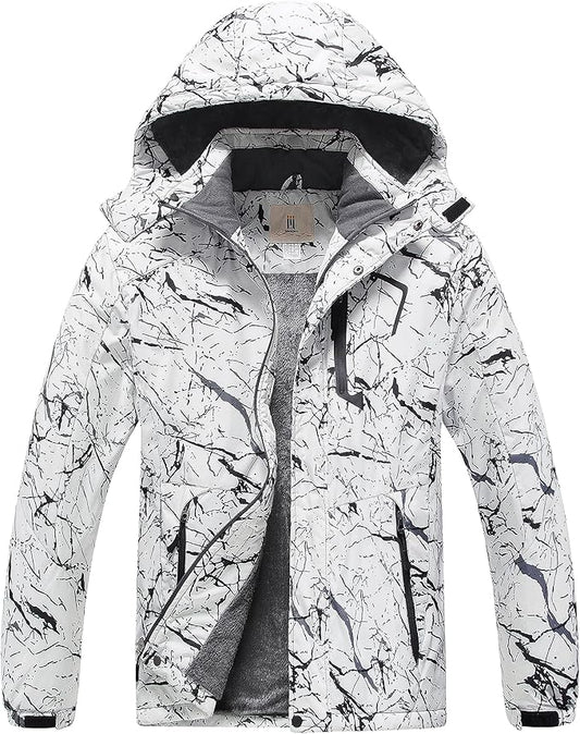 CREATMO US Men's Mountain Waterproof Ski Jacket - Windproof Snowboarding Warm Winter Coat Raincoat-StrideForce Fitness