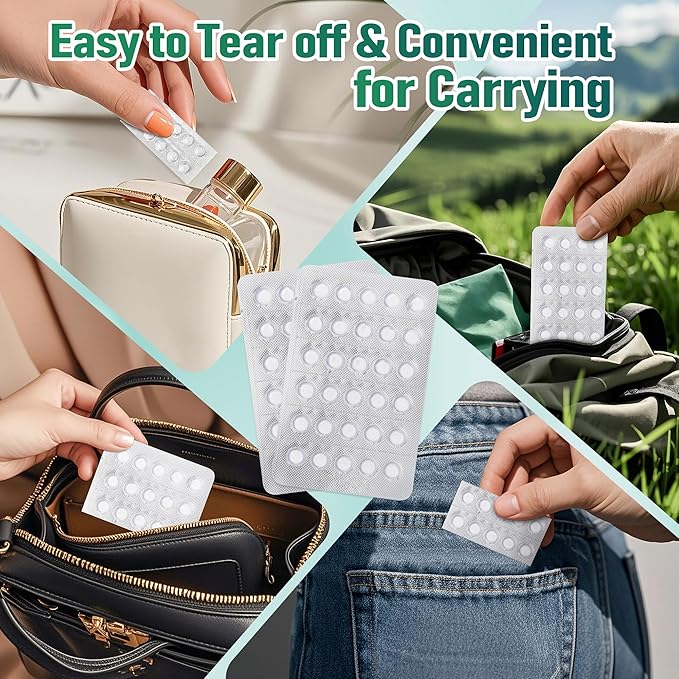 120 Braces Wax, Orthodontic Wax for Dental Wax Dots Easy Molding Long-Lasting Hold, Food-Grade Dental Wax Individually Sealed Packets, Portable and Easy to Tear