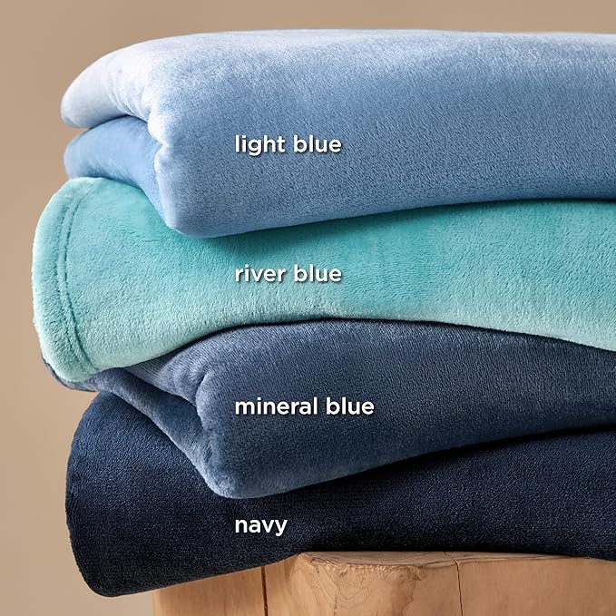 Bedsure Fleece Blankets King Size Mineral Blue - Bed Blanket Soft Lightweight Plush Cozy Fuzzy Luxury Microfiber, 108x90 inches-StrideForce Fitness