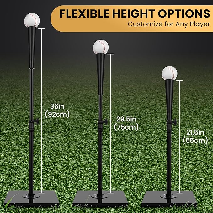 T-Ball Set with Baseball for Adults and Kids Softball Tees for Hitting T Ball Batting Tee Teeball Tee Batting Tees for Softball Batting Tees for Softball Tee Ball Set-StrideForce Fitness