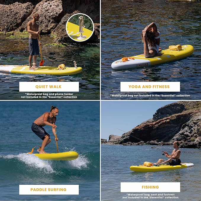 Inflatable Paddle Board for Adults with Accessories Included, Oar, Fins, Pump. Stand Up Paddleboard Great Stability and Resistance. 10’ x 33" x 5.9", Maximum Load 286 lb-StrideForce Fitness