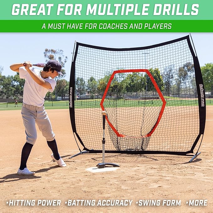 GoSports Baseball & Softball Pro Batting Tee with Heavy-Duty Tripod Base Design and Adjustable Height-StrideForce Fitness
