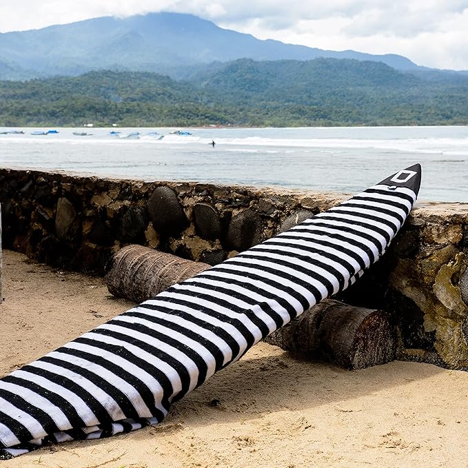 Surf Squared Surfboard Sock Cover and Paddleboard Cover - Lightweight Stretch Protective Surfboard Bag - Surfing Accessories - Shortboard, Longboard, Hybrid, Wakesurf, Standup Paddleboard SUP-StrideForce Fitness