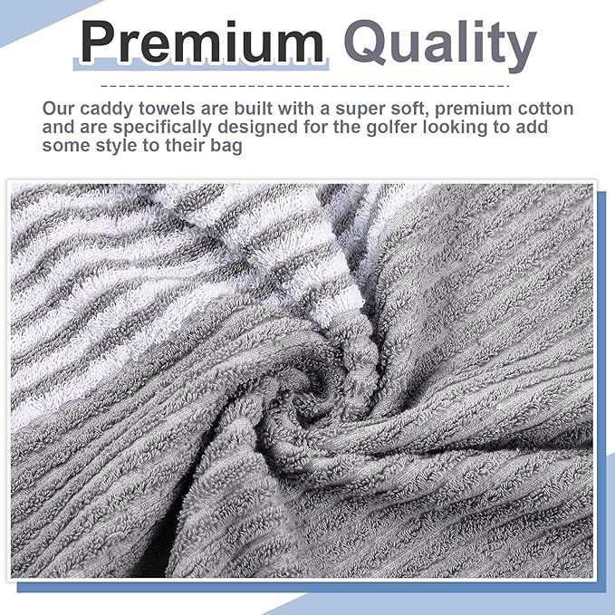 Mixweer Caddy Golf Towel 22" x 42" Large Caddy Towel Camping Sport Towels Cotton Soft Towels for Man Golf Lovers-StrideForce Fitness