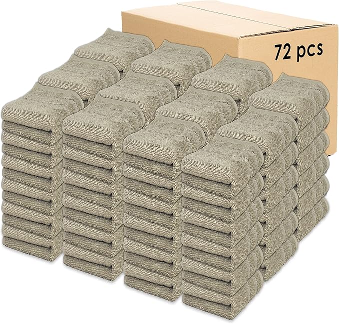 Kaufman - Premium Hand Towels Set for Bathroom, Spa, Gym, and Face Towel 100% Cotton Ring Spun, Ultra Soft Feel and Highly Absorbent Towels (Linen, 72-PK)-StrideForce Fitness