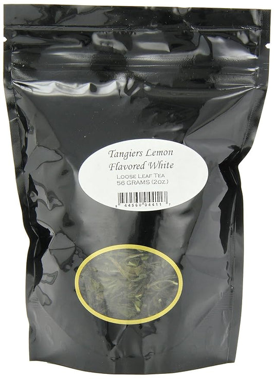 English Tea Store Tangiers Lemon Flavored White Tea Loose Leaf - 2oz | Light and Brisk White Tea with Fresh Lemon Flavor | Elegant Citrus Tea Inspired by North Morocco-StrideForce Fitness