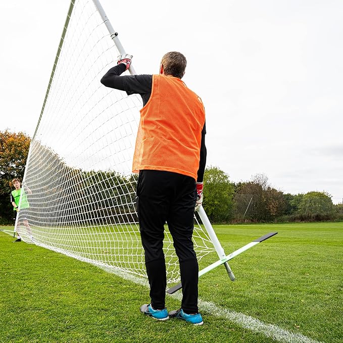 QUICKPLAY Pro Alu Training Frame - Flat Soccer Goal - Double-Sided Design - Durable Aluminum Construction - Base and Ground Stake for Multi-Surface - Available 2 Sizes Full Size Goal-StrideForce Fitness