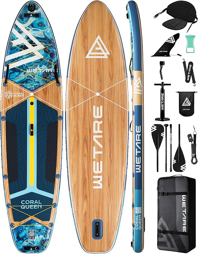 11'6"x35" Inflatable Paddle Board, 450lbs Extra Wide Stand Up Sup Board for Adults, Blow Up Paddleboard Kayak Non-Slip Stable Deck Boat for Yoga Fishing Surf-StrideForce Fitness