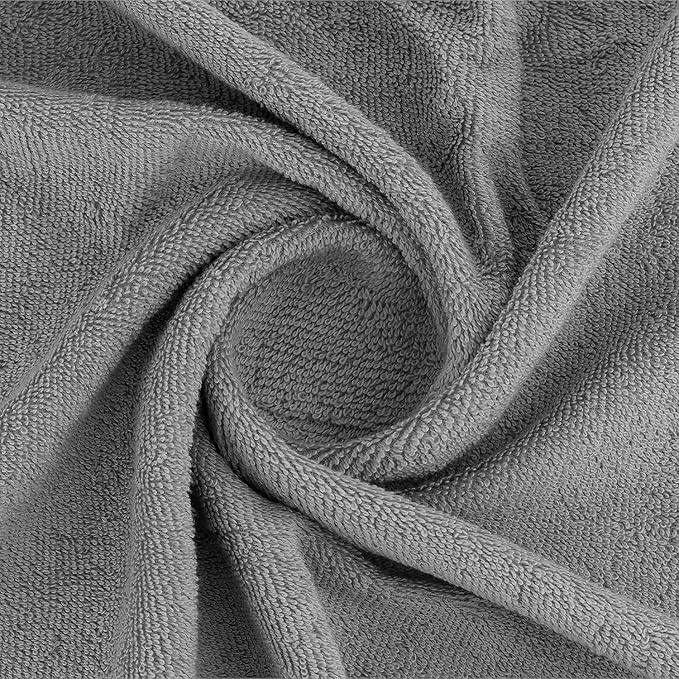 CASA COPENHAGEN® He & She 10 Pieces Hand Towel Set, Granite Grey + Mirage Grey, 550 GSM, 16x28 Inches, Designed in Denmark Super Soft and Absorbent, Egyptian Cotton Towels for Bathroom & Kitchen-StrideForce Fitness