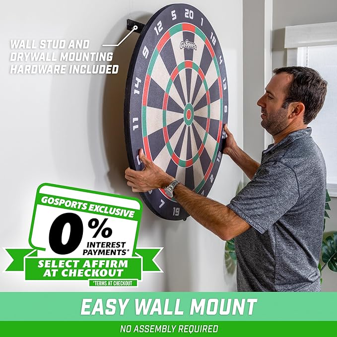 GoSports Giant 3 ft or 4 ft Cork Dartboards - Includes 12 Giant Darts and Scoreboard - New Fun Twist on Darts-StrideForce Fitness