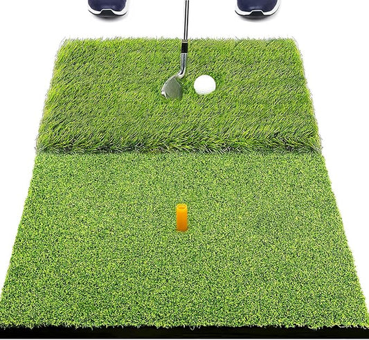 SAPLIZE Foldable Heavy-Duty Golf Hitting Mat, Practice Mat with 10mm EVA Rubber Backing, Larger Size for Indoor/Outdoor Swing and Chipping Practice, Anti-Deformation-StrideForce Fitness