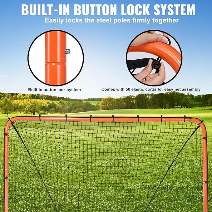VEVOR Portable Lacrosse Goal - Complete Training Accessory Set with Extended Coverage for Youth and Adults-StrideForce Fitness